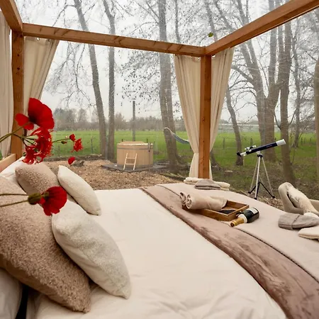 Bubbeltent In Bos Met Hottub, 20m Amsterdam * 쥐두스빔스터
