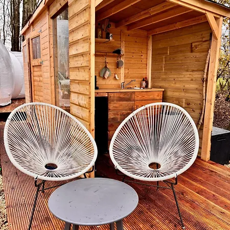 럭셔리텐트 Bubbeltent In Bos Met Hottub, 20m Amsterdam *